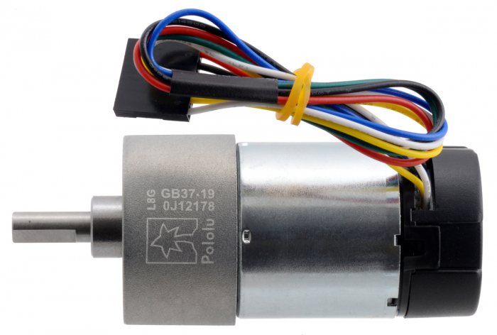 Pololu motor electric metalic 24V, 191, 37Dx68L, pinion elicoidal, encoder [2]