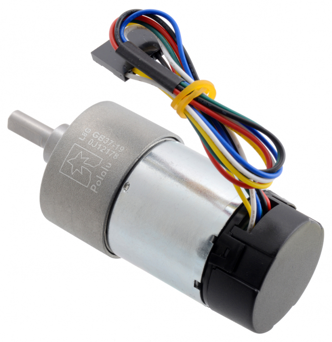 Pololu motor electric metalic 24V, 191, 37Dx68L, pinion elicoidal, encoder [3]
