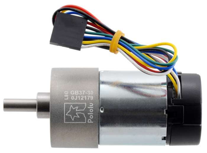 Pololu motor electric metalic 24V, 30:1, 37Dx68L, pinion elicoidal, encoder [2]