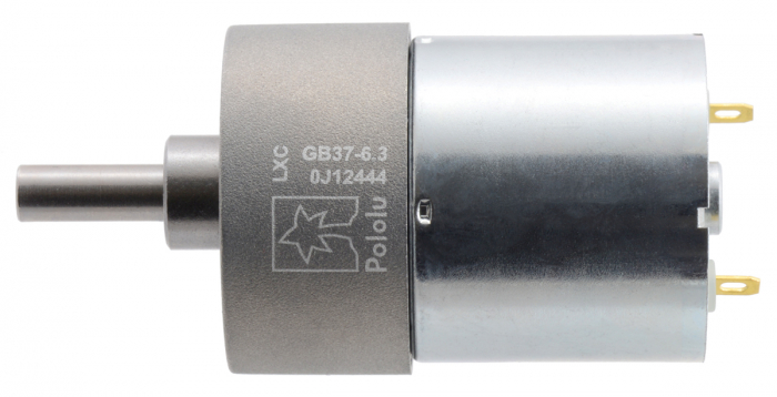 Pololu motor electric metalic 24V, 6.3:1, 37Dx50L, pinion elicoidal [2]