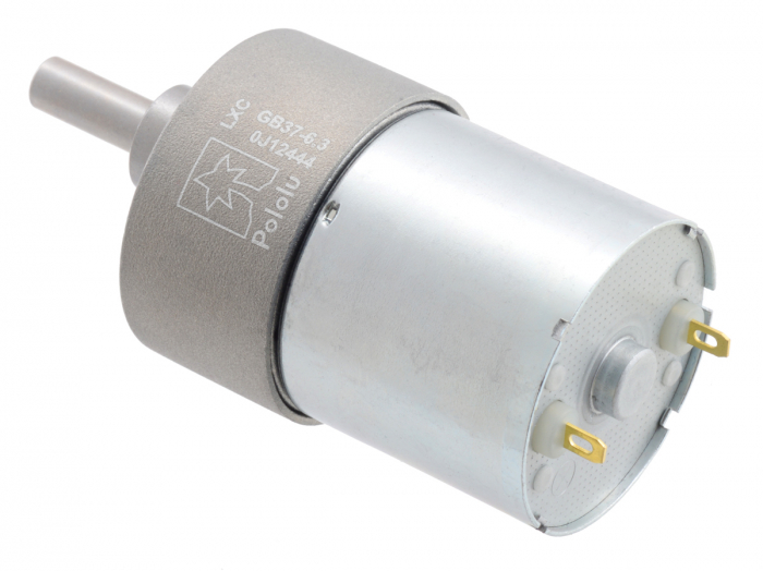 Pololu motor electric metalic 24V, 6.3:1, 37Dx50L, pinion elicoidal [3]