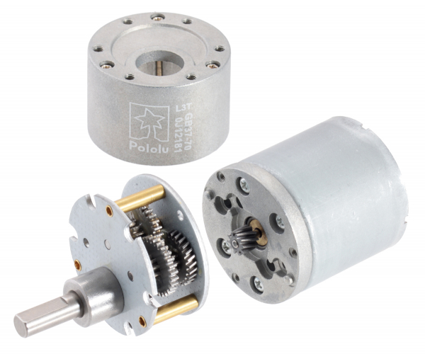 Pololu motor electric metalic, 70:1, 37Dx54L, 12V, pinion elicoidal [4]