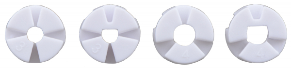 Roti Pololu  pentru axuri de 3mm si 4mm , 80 mm - Alb [9]