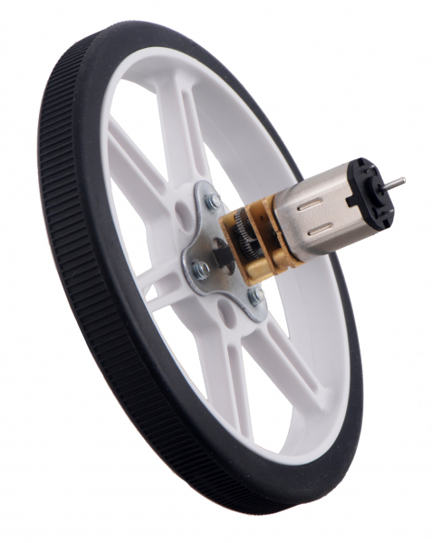 Roti Pololu  pentru axuri de 3mm si 4mm , 80 mm - Alb [6]