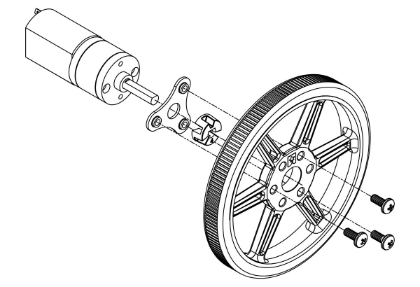 Roti Pololu  pentru axuri de 3mm si 4mm , 80 mm - Alb [11]