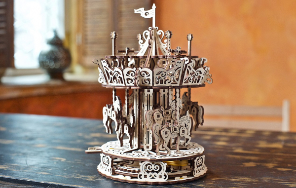 Puzzle mecanic 3D Ugears Carusel [9]