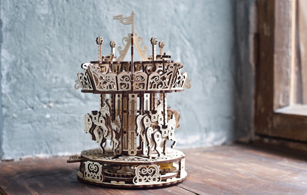 Puzzle mecanic 3D Ugears Carusel [14]