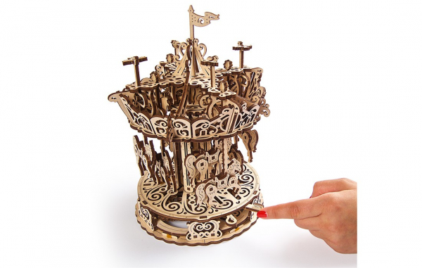 Puzzle mecanic 3D Ugears Carusel [5]