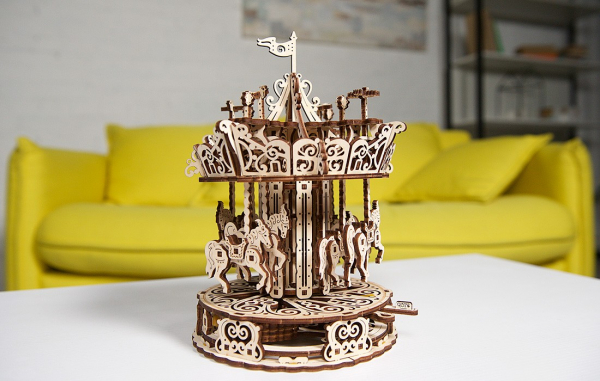 Puzzle mecanic 3D Ugears Carusel [12]