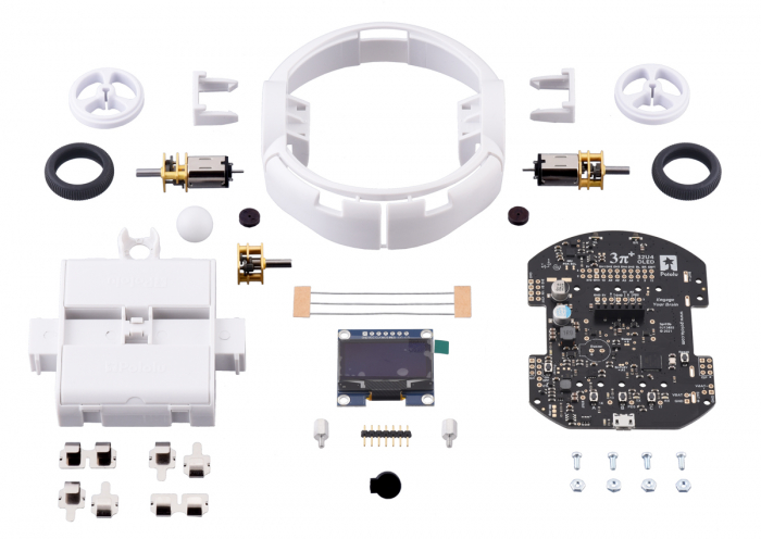 Robot Pololu 3pi+ 32U4 OLED - Editia Hyper (motoare 15:1 HPCB)