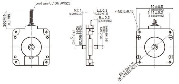 Sanyo Pancake Stepper Motor: Bipolar, 200 Steps/Rev, 50×16mm, 5.9V, 1 A/Phase [2]