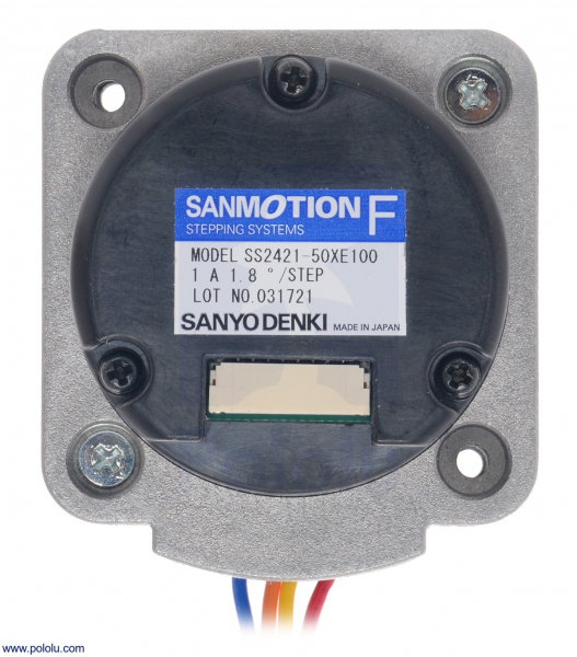Sanyo Pancake Stepper Motor cu Encoder: Bipolar, 200 Steps/Rev, 42×24.5mm, 3.5V, 1 A/Faza, 4000 CPR [2]