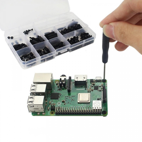 Set suruburi negre din nailon pentru Raspberry Pi [2]