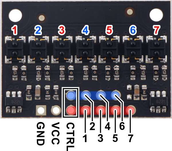 Bara senzorie linie 7 analogici QTRX-HD-07A [5]