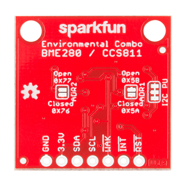 Senzor pentru masurarea calitatii aerului (CO2,TCOV, temperatura, presiune, umiditate ) Qwiic - CCS811 + BME280 [4]