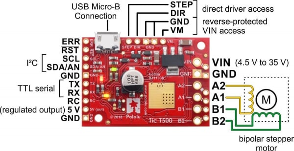 Tic T500 USB Multi-Interface Stepper Motor Controller [3]