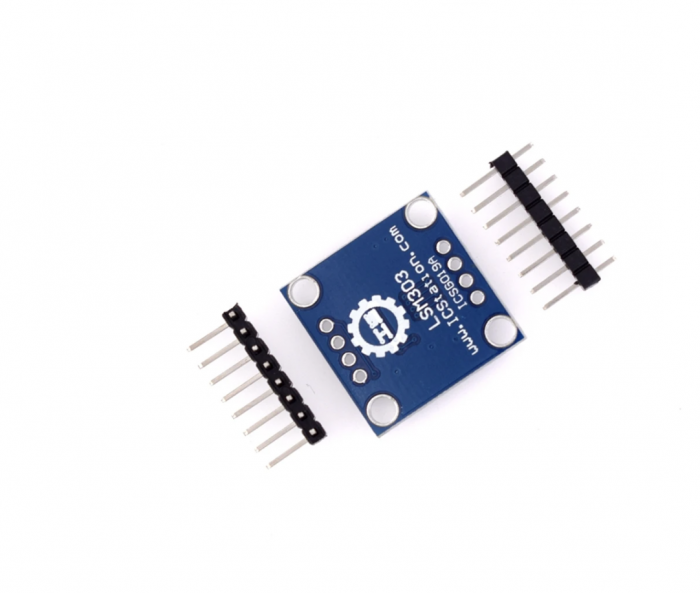 Modul nesudat LSM303DLH GY-51 pentru masurarea campului magnetic si acceleratiei in 3 axe [4]