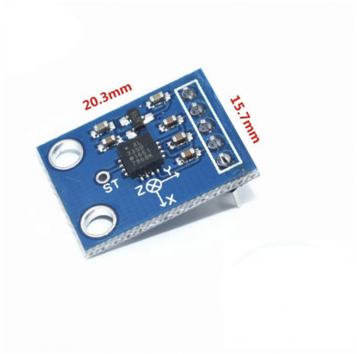 Modul nesudat de inclinatie cu accelerometru in 3 axe GY-61 ADXL335 [3]