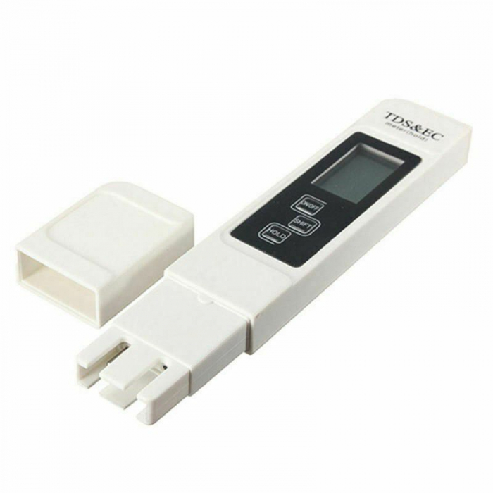 Tester de conductivitate al contorului LCD digital alb TDS&EC EC (cu baterie) [2]