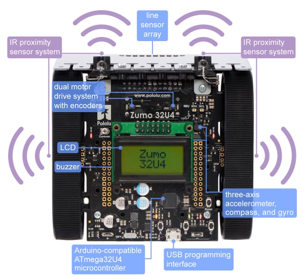 Zumo 32U4 Robot Kit (Fara Motoare) [4]