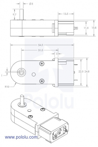 Motor cu cutie de viteze 120:1 tip Pololu [2]
