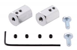 Sasiu - Adaptor pentru ax de 4 mm la ax de 12mm hexagonal. Lungime 17 mm (2-pack)