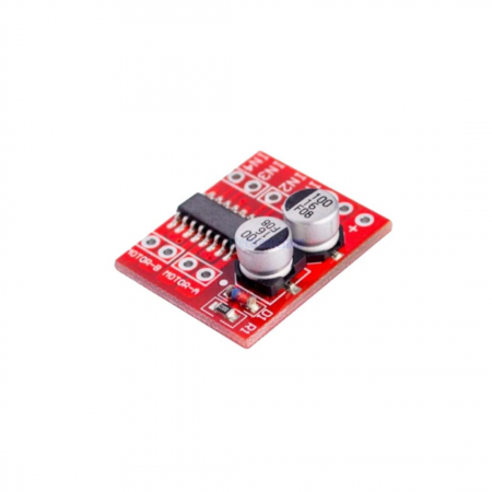 Modul de conducere a motoarelor DC MX1508 cu 2 canale, reglarea vitezei prin modularea latimii de impuls (PWM), dublu pod H pentru motoare cu pas de dimensiuni mini, mai bun decat L298. [1]