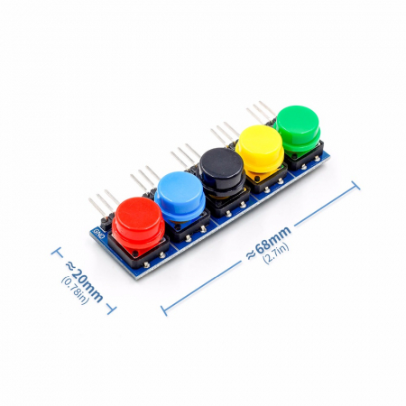 Set de 5 module electronice de constructie cu buton cu cheie mare [1]
