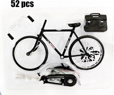 Mini Bicicleta Retro DIY, Ornament din Aliaj Metalic, Mini Bicicleta - Negru [3]