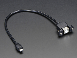 Cabluri - Adafruit cablu USB B mama la micro-B tata cu montaj la panou