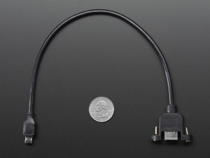 Adafruit cablu USB B mama la micro-B tata cu montaj la panou [3]