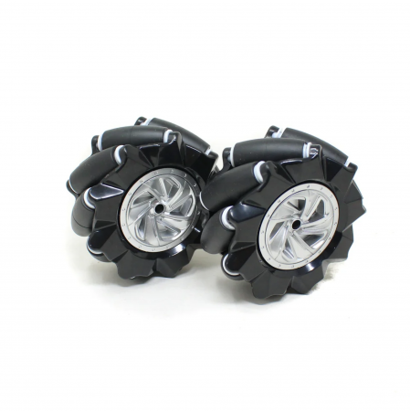 Set 4 roti Mecanum negre, de 80 mm, cuplaj 6.7mm [1]