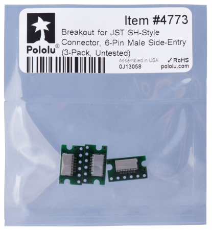 Breakout Pololu conector JST SH, intrare laterala tata cu 6 pini - 3 buc [8]