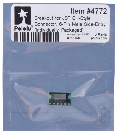 Breakout Pololu conector JST SH, intrare laterala tata cu 6 pini [7]