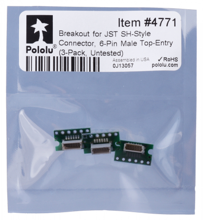 Breakout Pololu conector JST SH, intrare superioara tata cu 6 pini - 3 buc [6]