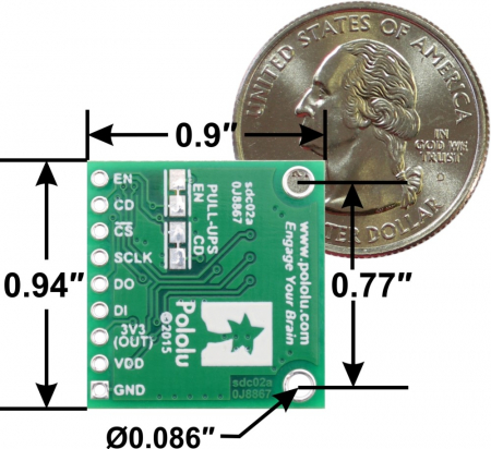 Module - Breakout Pololu pentru card microSD cu stabilizator si traductor