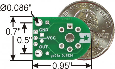 Breakout Pololu pentru senzorii de gaz MQ (doar placa PCB) [1]