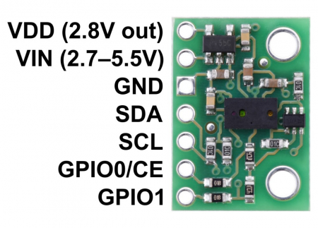 Breakout senzor de distanta Pololu VL6180X ToF cu stabilizator [3]