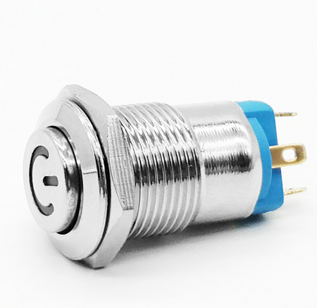 Arduino Original - Buton Metalic cu Cap plat 12MM 12-24V impermeabil Auto-Resetare temporara comutator  cu lumina LED verde 1