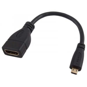Cablu adaptor micro HDMI tata - la - HDMI mama, 15 cm [0]