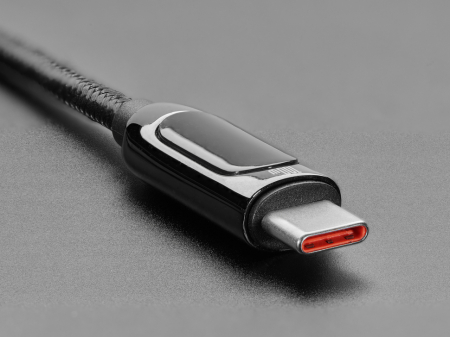 Cablu USB C la USB C cu Display 100W - 2 metri, Negru impletit [2]
