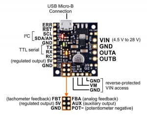 Controlor de motor USB Jrk G2 21v3 cu feedback [4]