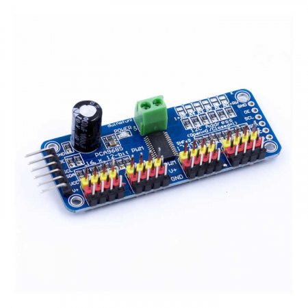 Driver PWM/Servo 12-bit pe 16 Canale cu Interfata I2C PCA9685 pentru Arduino sau Raspberry Pi [1]