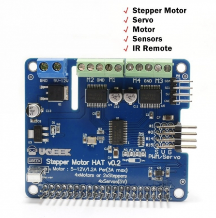HAT motor DC+stepper pentru Raspberry Pi [4]