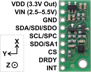 Magnetometru pe 3 Axe cu Regulator de tensiune - LIS3MDL [2]
