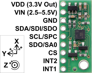 Accelerometru si Giroscop cu Regulator de tensiune - LSM6DS33 3D [2]