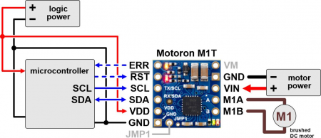 Motoron M1T550 Single I²C Motor Controller [2]