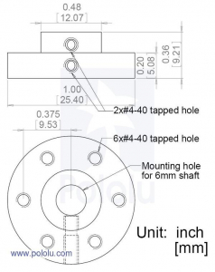 Conector roata motor 6 mm [2]