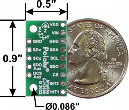 Pololu LSM6DSO 3D breakout accelerometru si giroscop, cu stabilizator [2]