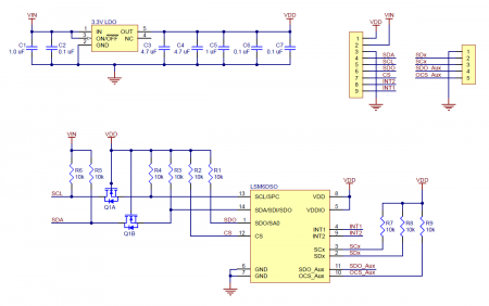 Pololu LSM6DSO 3D breakout accelerometru si giroscop, cu stabilizator [3]